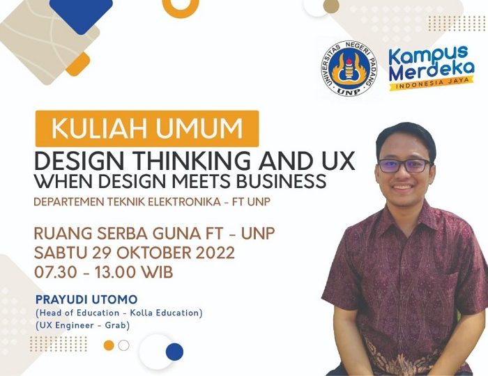 Kuliah Umum Design Thinking and UX: When Design Meets Business